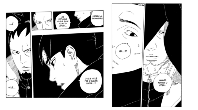 Koji mandando Inojin matar Kobu e Sai preocupado com a situação