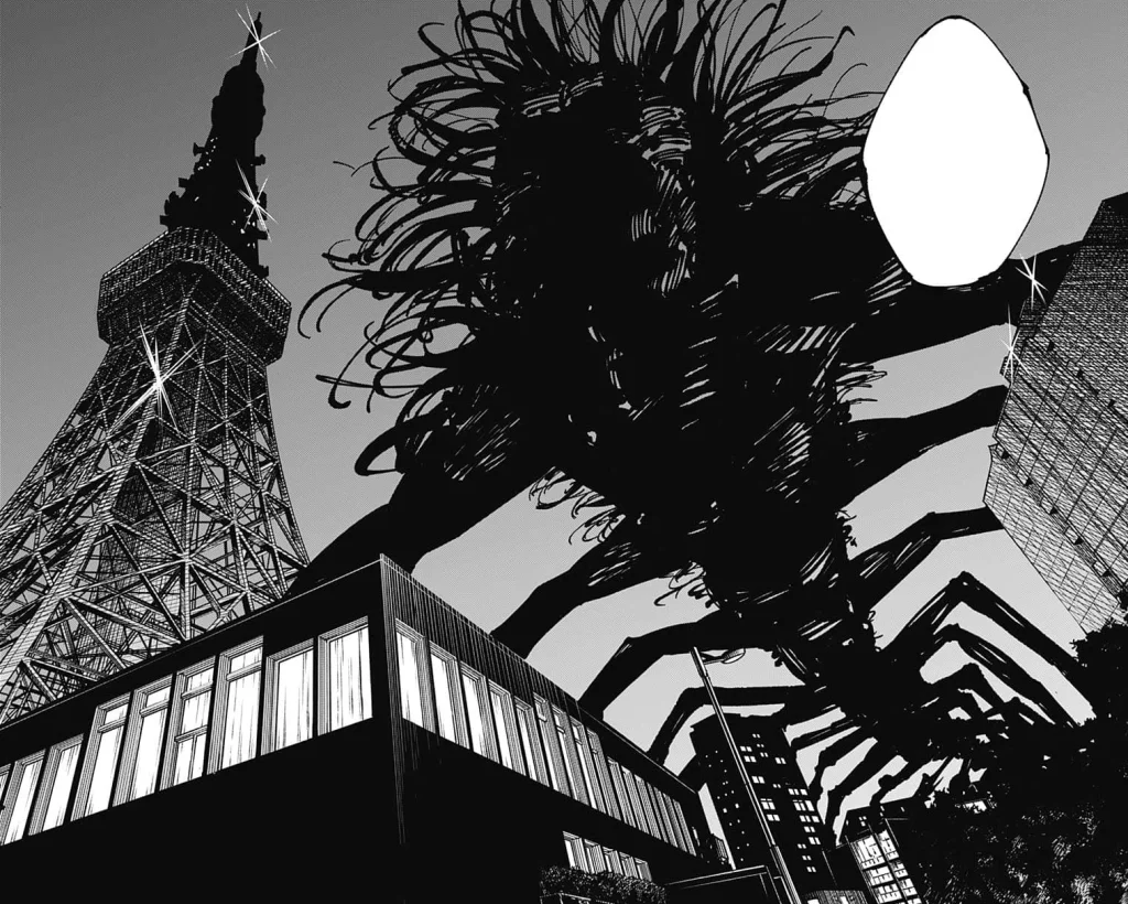 A possível criatura imaginada por Kenjaku após o jogo do abate