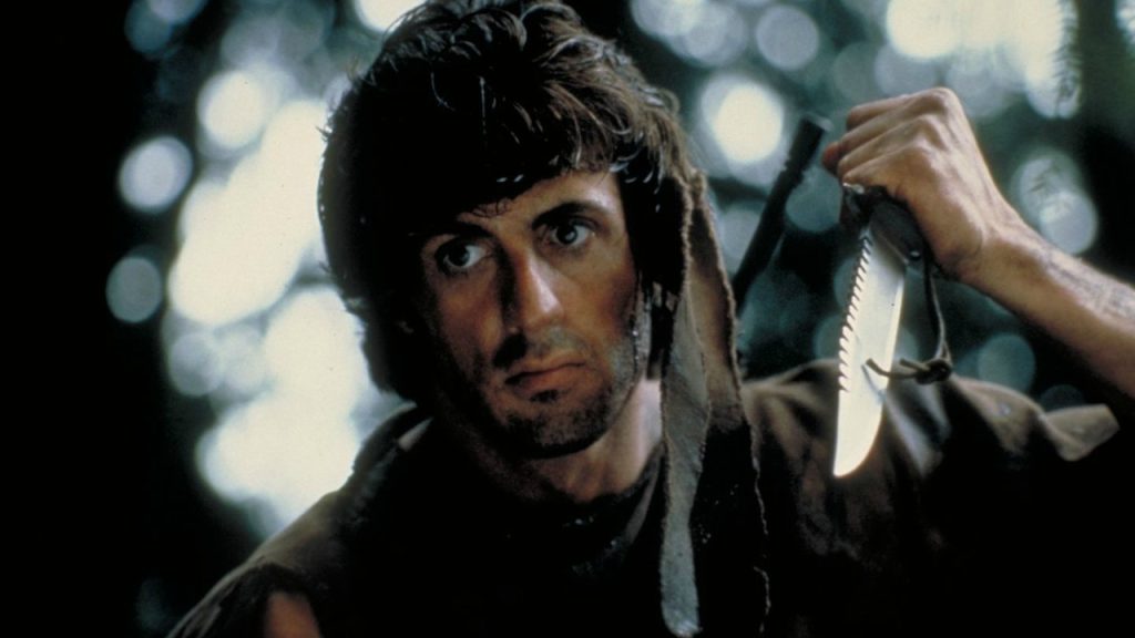 Sylvester Stallone no primeiro filme do Rambo