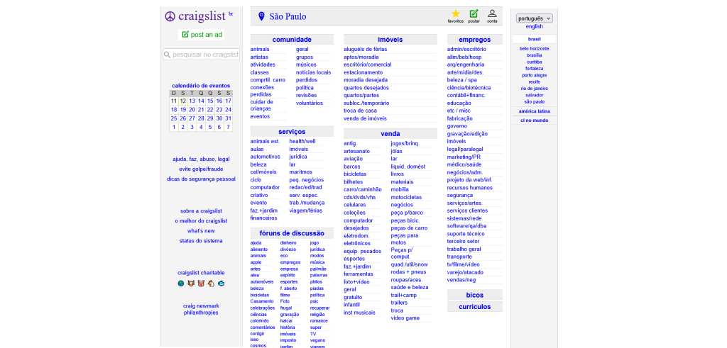 Craigslist: o último reduto da internet “das antigas”?