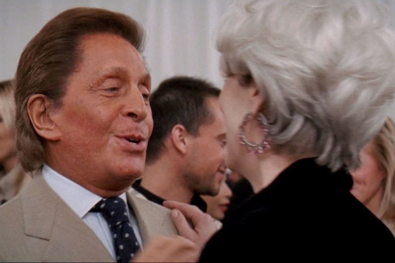 Valentino Garavani e Meryl Streep em O Diabo Veste PRada