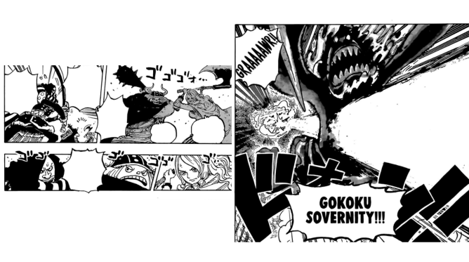 Gigantes atacando a figura de Nika