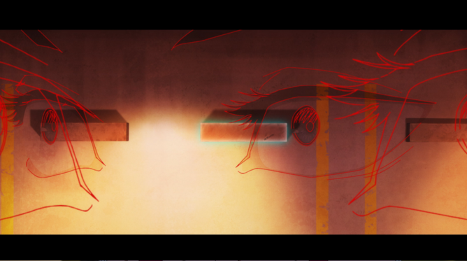 Momento que Megumi se dá conta de onde estava a marcação em que ele precisava ir