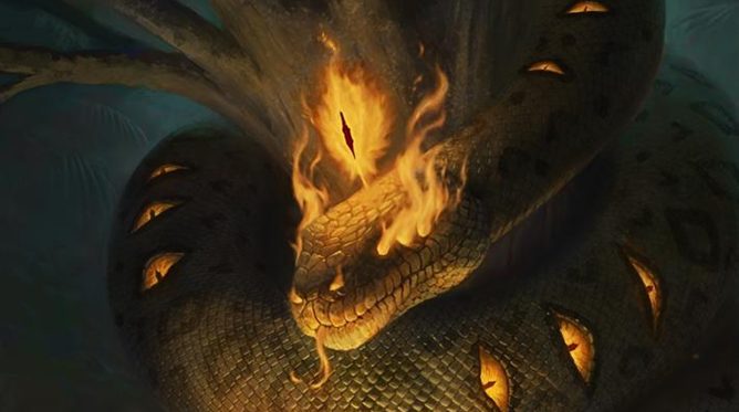 ilustração do boitatá