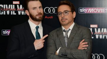 Duelo de titãs na CinemaCon: Chris Evans encara Robert Downey Jr. e agita os fãs da Marvel