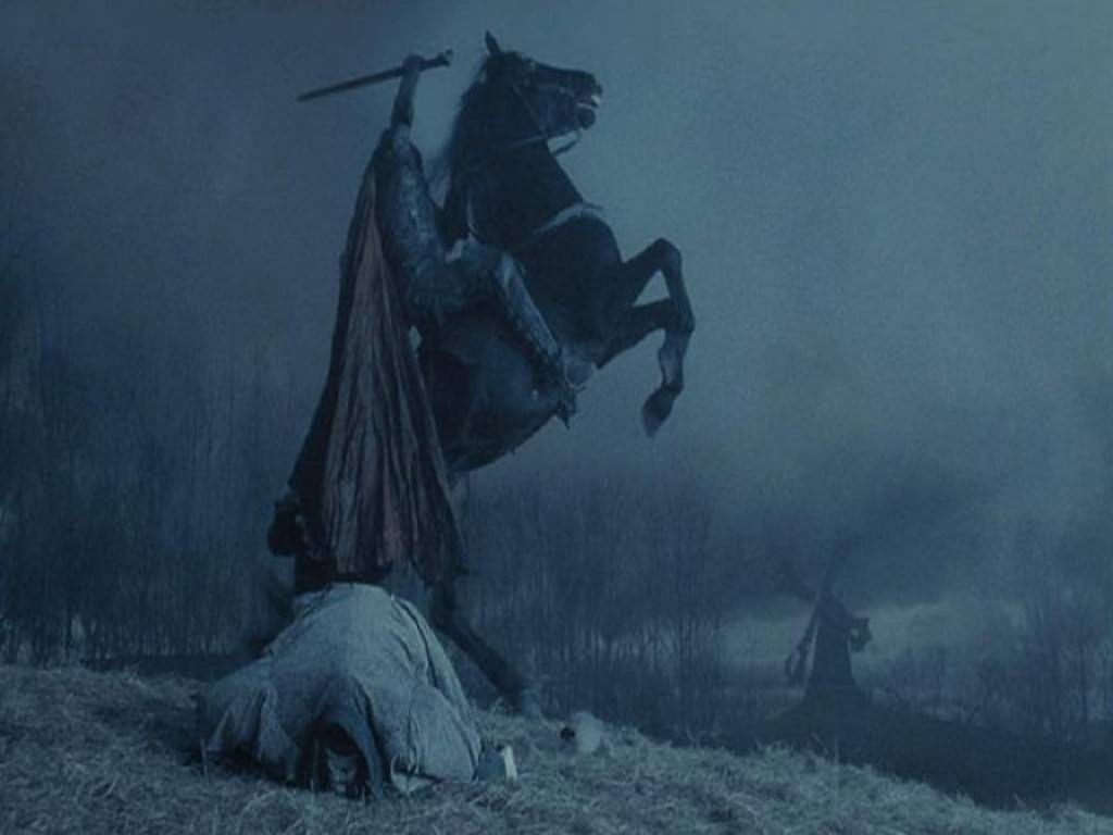 Cena de A Lenda do Cavaleiro Sem Cabeça (1999), de Tim Burton