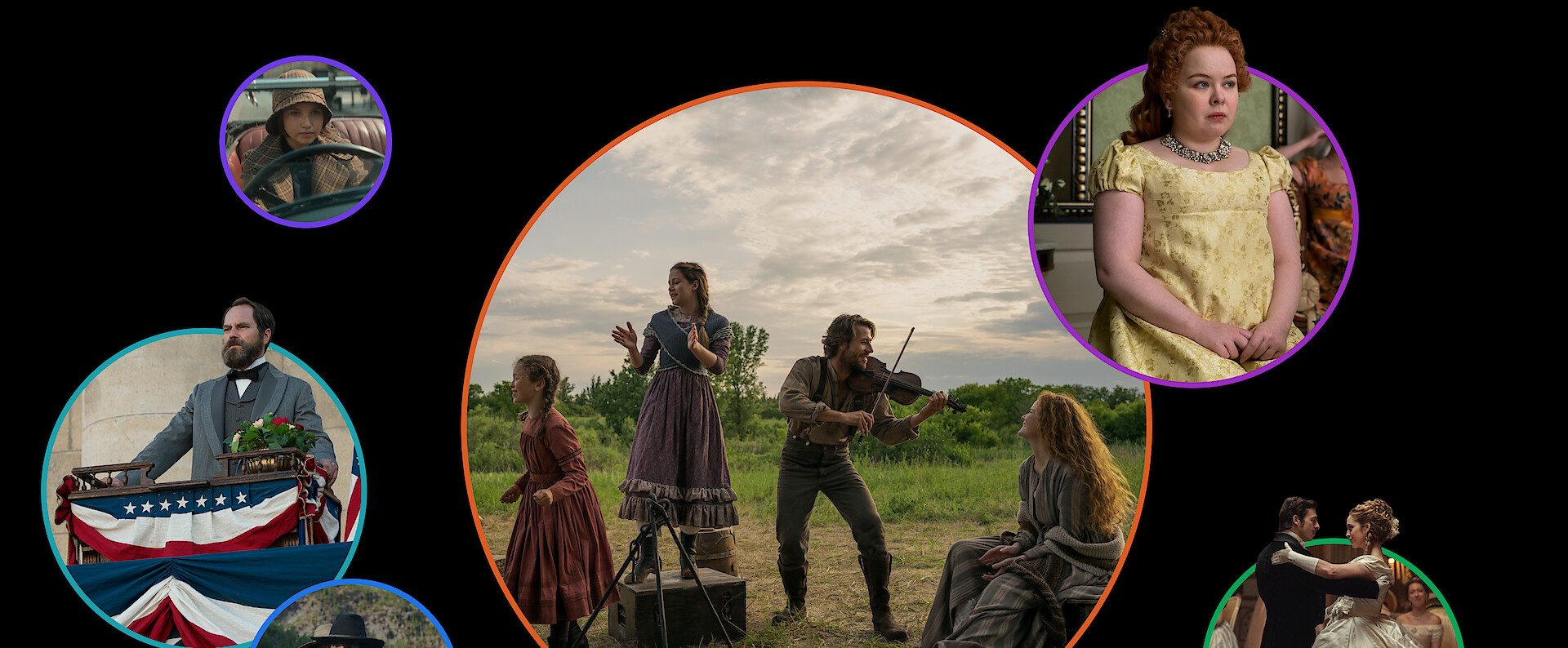 Como as produções de época da Netflix se encaixam em uma linha do tempo histórica