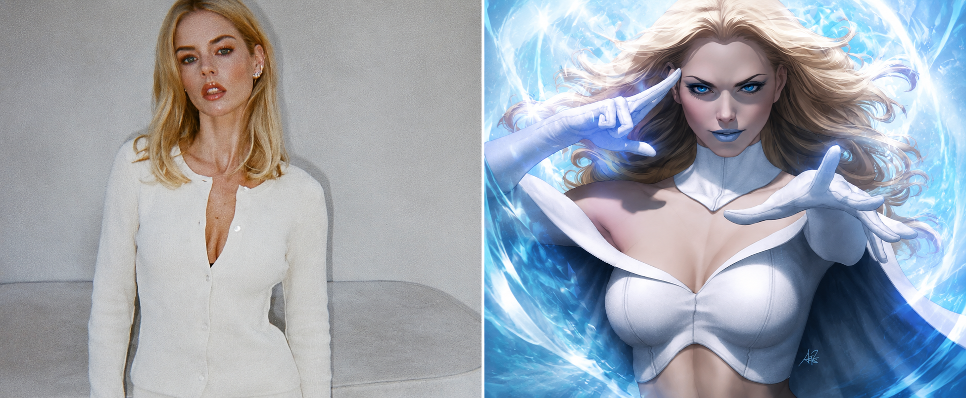 Samara Weaving como Emma Frost: fotos antigas viralizam