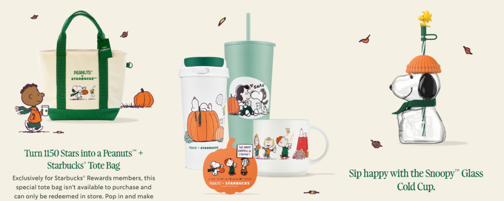 Starbucks lança coleção do Snoopy; veja os itens