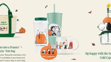Starbucks lança coleção do Snoopy; veja os itens