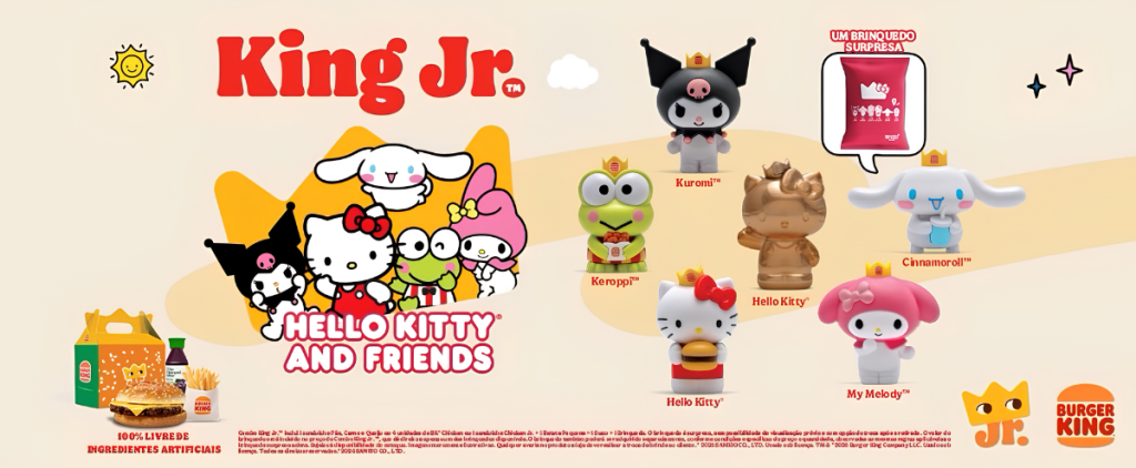 ‘Hello Kitty’ chega ao Burger King com coleção rara e blind box!