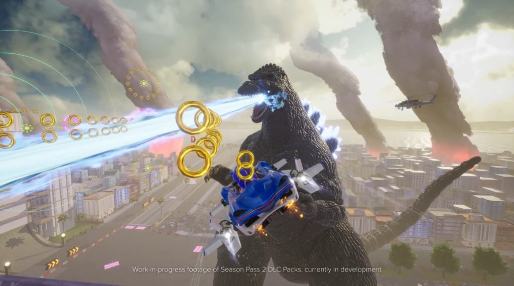 Sonic Racing anuncia DLC de Godzilla e preço menor
